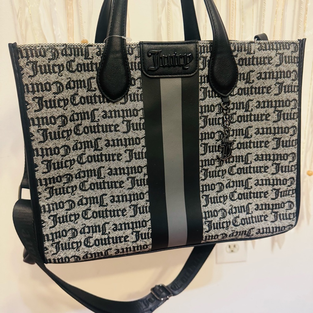 Juicy Couture Black and Gray Men's Bag
